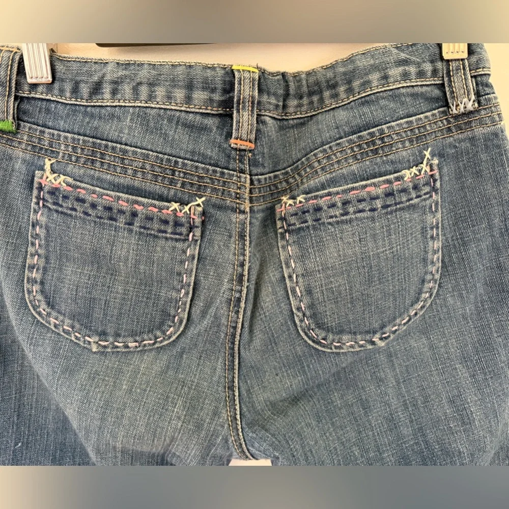 Gap Girls Bermuda Denim Blue Jean Shorts Size 12 Plus Adjustable Waist